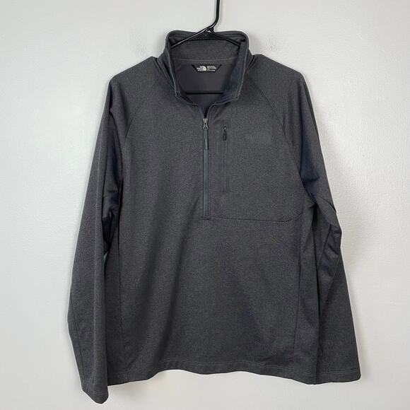 The North Face Skyline 1/2-Zip Fleece Pullover Dark Grey Heather Men’s Large - Picture 2 of 8
